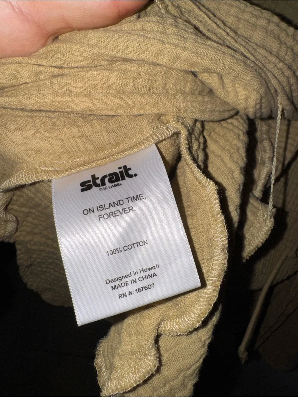 Strait the Label POEMA TAN COLLARED TIE BLOUSE